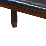 48" Black and Brown Upholstered PU Leather Bench - Homeroots