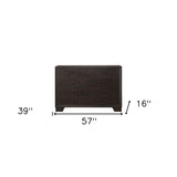 57" Espresso Solid and Manufactured Wood Nine Drawer Double Dresser - Homeroots - Flyclothing LLC