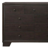 57" Espresso Solid and Manufactured Wood Nine Drawer Double Dresser - Homeroots - Flyclothing LLC