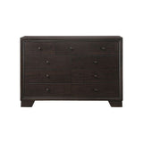 57" Espresso Solid and Manufactured Wood Nine Drawer Double Dresser - Homeroots - Flyclothing LLC