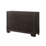 57" Espresso Solid and Manufactured Wood Nine Drawer Double Dresser - Homeroots - Flyclothing LLC