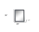 36" Light Gray Framed Mirror - Homeroots