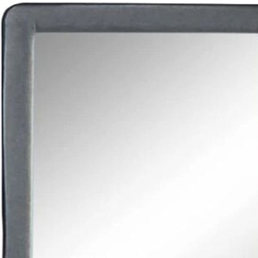 36" Light Gray Framed Mirror - Homeroots