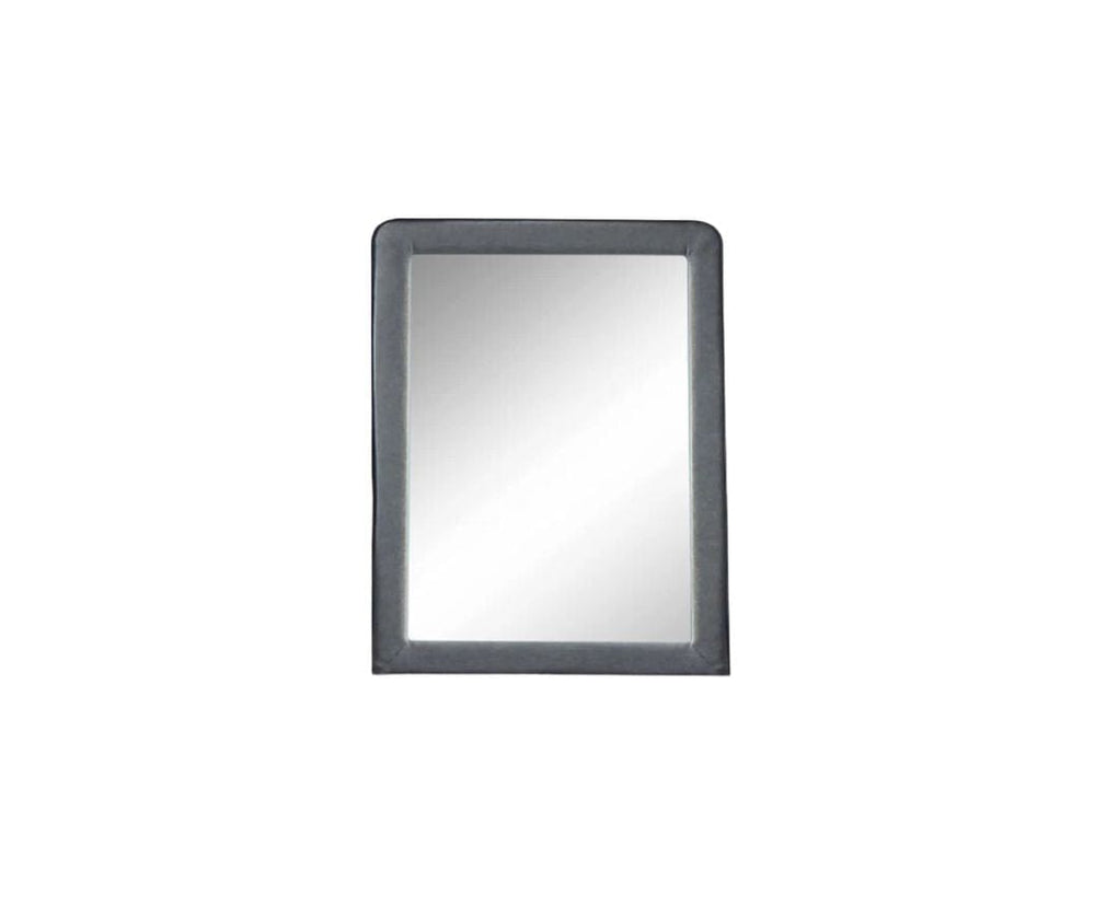 36" Light Gray Framed Mirror - Homeroots