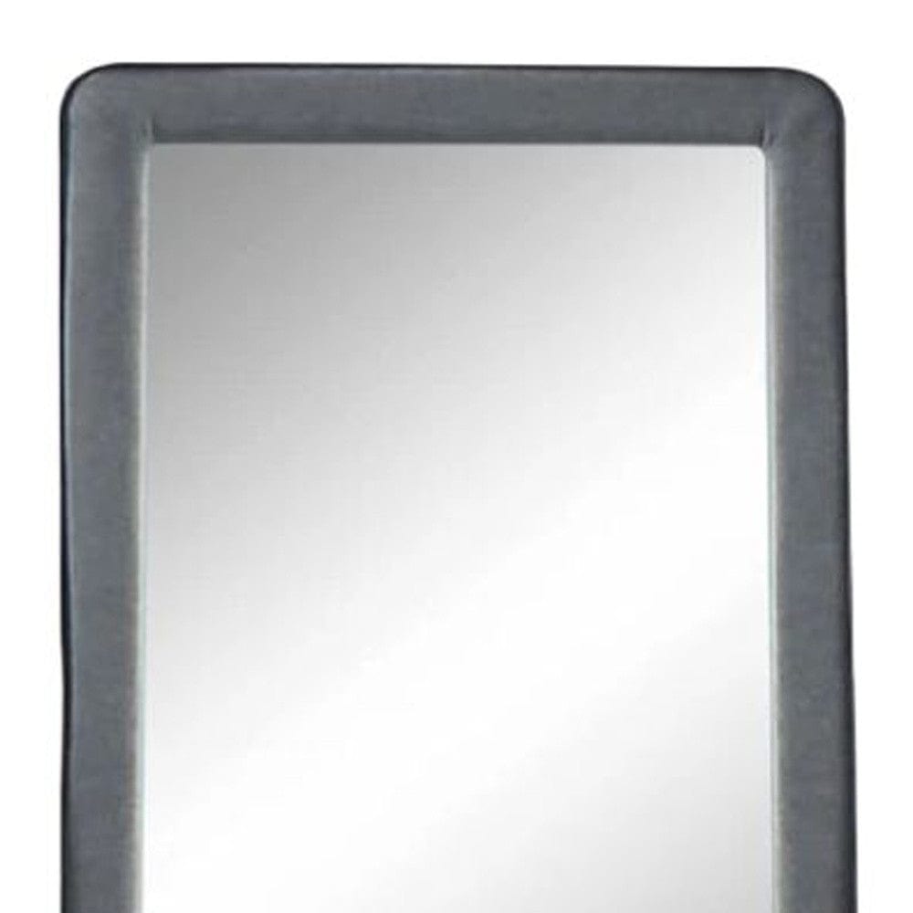 36" Light Gray Framed Mirror - Homeroots - Flyclothing LLC