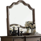 Distressed Grey Finish Beveled Wall Mirror - Homeroots