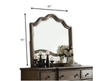 Distressed Grey Finish Beveled Wall Mirror - Homeroots - Flyclothing LLC