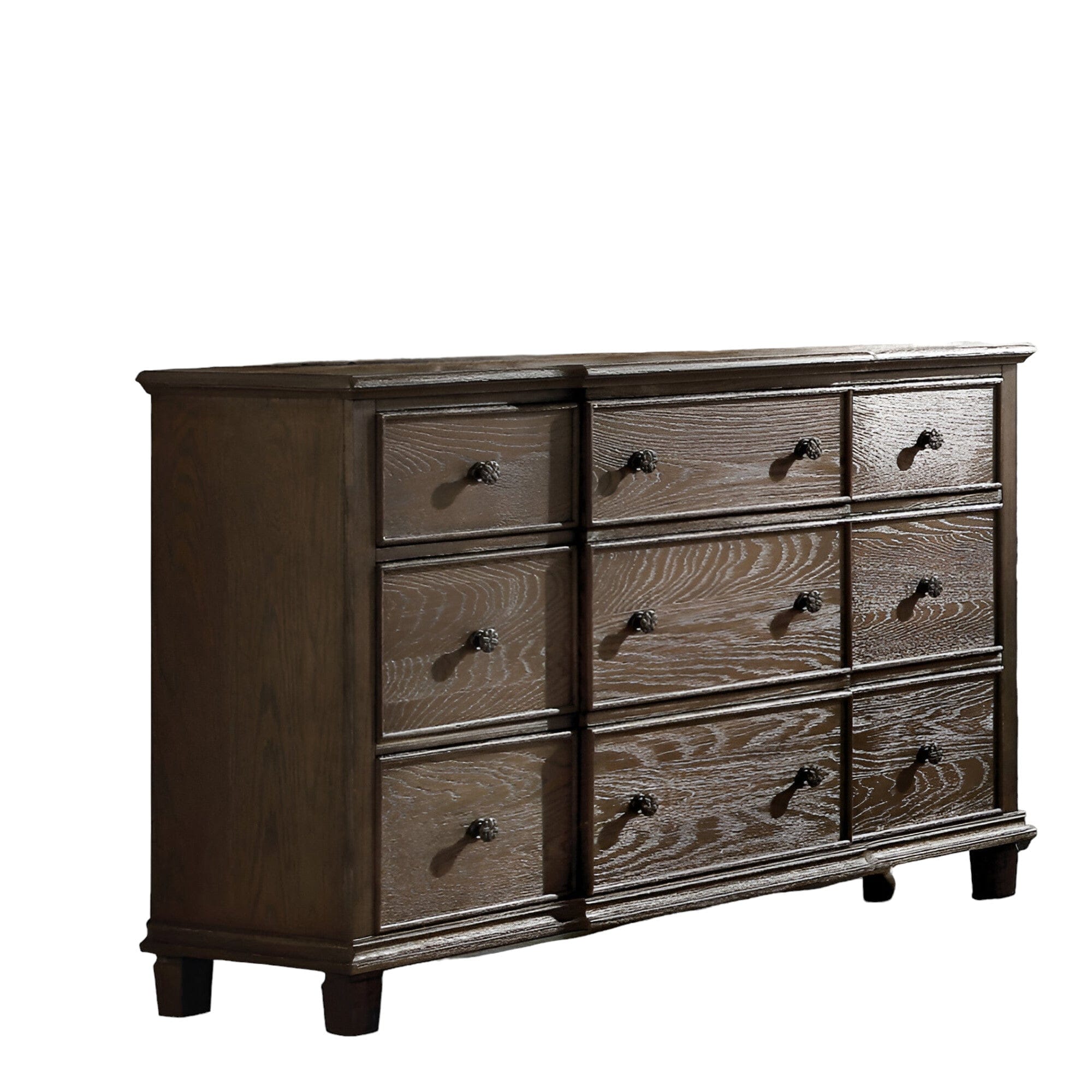 60" X 18" X 38" Weathered Oak Dresser - Homeroots - Flyclothing LLC