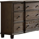 60" X 18" X 38" Weathered Oak Dresser - Homeroots - Flyclothing LLC