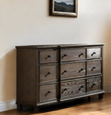60" X 18" X 38" Weathered Oak Dresser - Homeroots - Flyclothing LLC