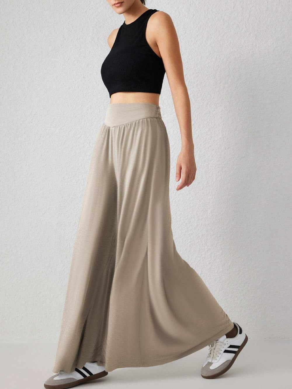 High Waist Wide Leg Pants - Trendsi - Flyclothing LLC