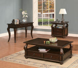 26" Brown Solid Wood Square End Table With Two Drawers And Shelf - Homeroots - Flyclothing LLC