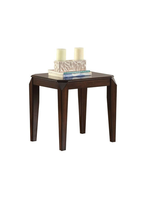 23" Dark Brown Solid Wood End Table - Homeroots