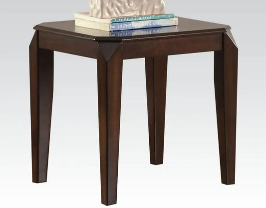 23" Dark Brown Solid Wood End Table - Homeroots