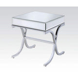 22" Silver And Clear Glass Square Mirrored End Table - Homeroots - Flyclothing LLC