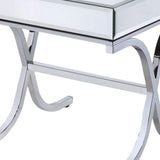 22" Silver And Clear Glass Square Mirrored End Table - Homeroots - Flyclothing LLC