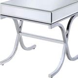 22" Silver And Clear Glass Square Mirrored End Table - Homeroots - Flyclothing LLC