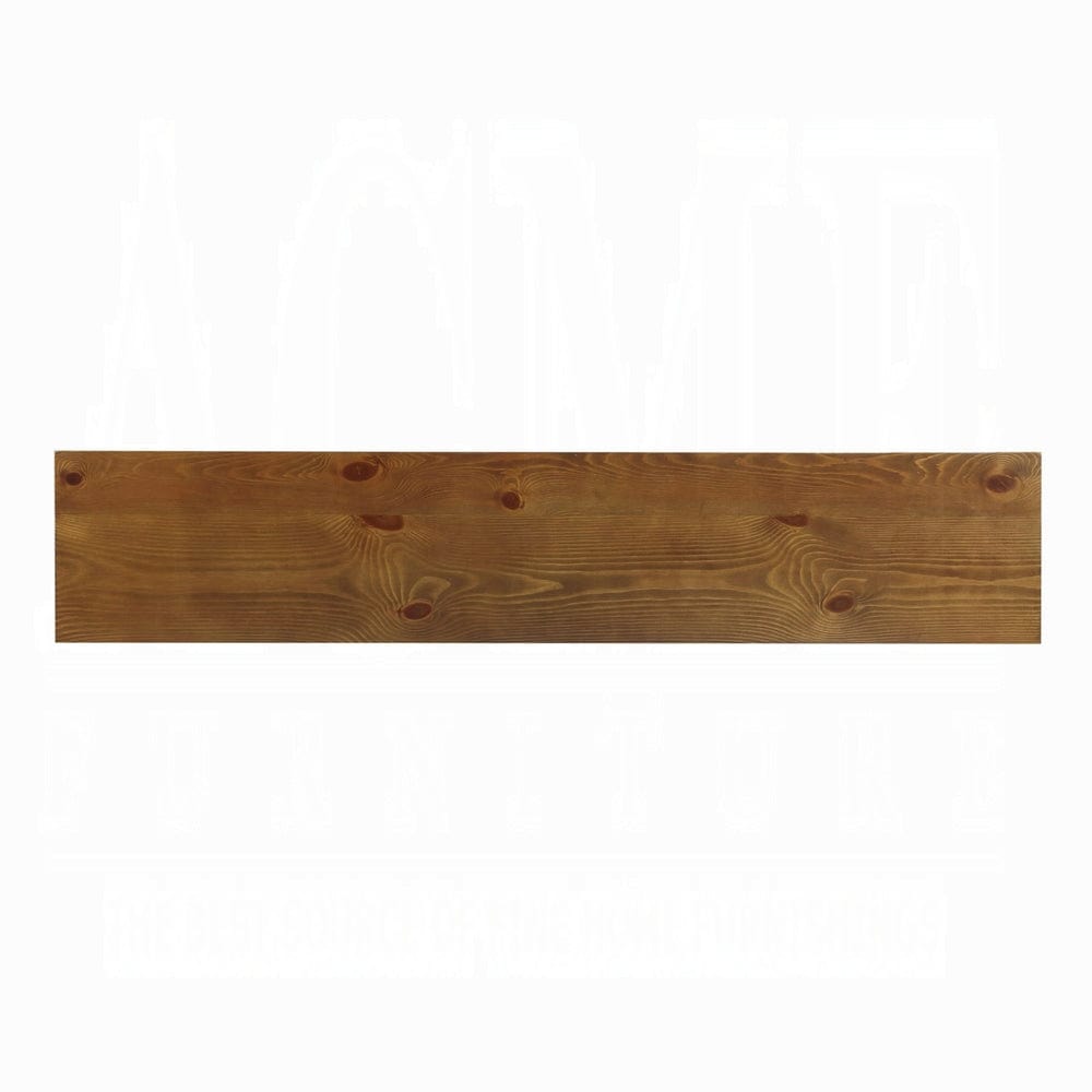 72" Oak Solid and Manufactured Wood Floor Shelf Console Table With Shelves - Homeroots - Flyclothing LLC