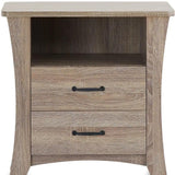 24" Brown Two Drawers Nightstand - Homeroots - Flyclothing LLC