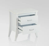 25" White Two Drawers Nightstand - Homeroots - Flyclothing LLC