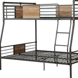 Dark Brown Full Industrial Metal Bunk Bed - Homeroots - Flyclothing LLC