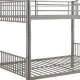 78" X 56" X 67" Silver Metal Full Over Full Bunk Bed - Homeroots