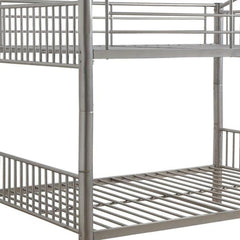 78" X 56" X 67" Silver Metal Full Over Full Bunk Bed - Homeroots