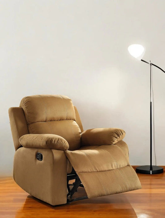 36" Brown Microfiber Recliner - Homeroots
