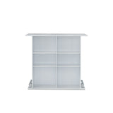 47" White Rectangular Manufactured Wood Bar Table - Homeroots - Flyclothing LLC
