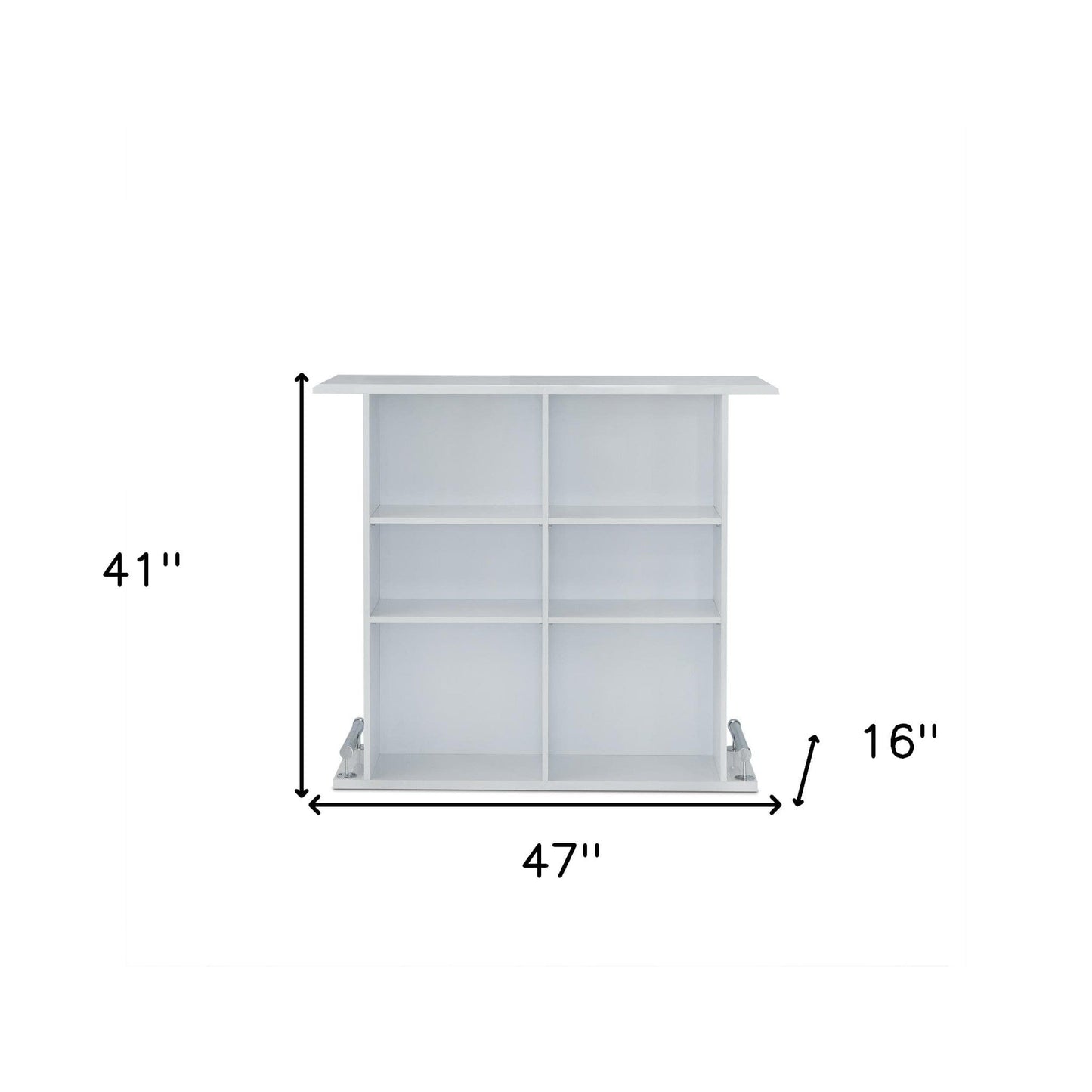 47" White Rectangular Manufactured Wood Bar Table - Homeroots - Flyclothing LLC