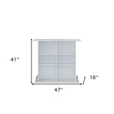 47" White Rectangular Manufactured Wood Bar Table - Homeroots - Flyclothing LLC