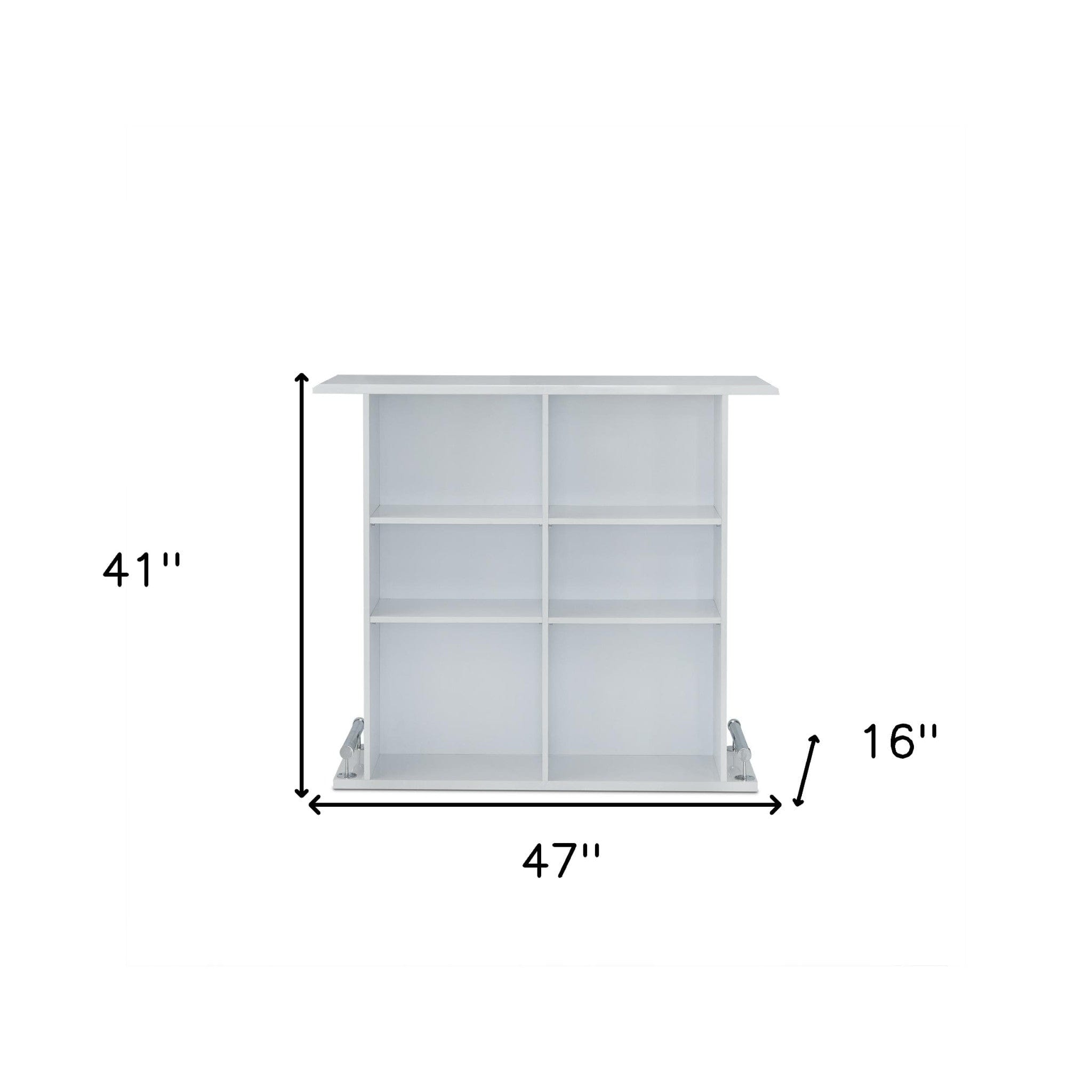 47" White Rectangular Manufactured Wood Bar Table - Homeroots - Flyclothing LLC