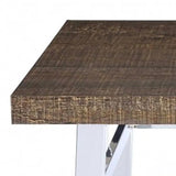30" Brown And White Square Manufactured Wood Bar Table - Homeroots