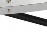 46" Natural And Black Iron Round Coffee Table - Homeroots - Flyclothing LLC