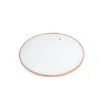 22" Rose Gold And Clear Glass Round End Table - Homeroots