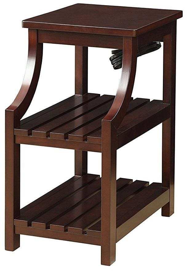 Espresso Wooden Usb Port Storage End Table - Homeroots - Flyclothing LLC