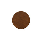 22" Brown Solid Wood Round Pedestal End Table - Homeroots
