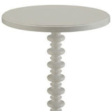 22" White Solid Wood Round End Table - Homeroots - Flyclothing LLC