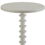 22" White Solid Wood Round End Table - Homeroots - Flyclothing LLC