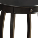 24" Blakc And Black Solid Wood Round End Table With Shelf - Homeroots - Flyclothing LLC