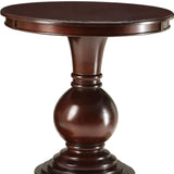 26" Brown Solid Wood Round End Table - Homeroots