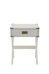 Modern White X Shape Wooden Storage End Table - Homeroots - Flyclothing LLC