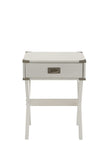 Modern White X Shape Wooden Storage End Table - Homeroots - Flyclothing LLC