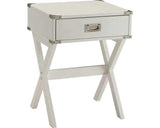 Modern White X Shape Wooden Storage End Table - Homeroots - Flyclothing LLC
