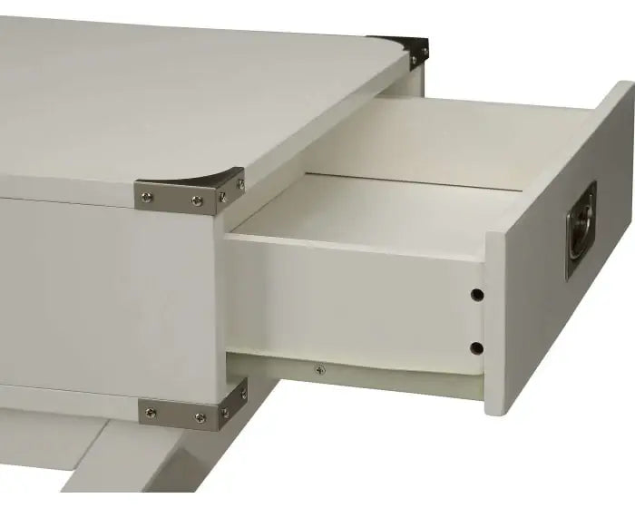 Modern White X Shape Wooden Storage End Table - Homeroots - Flyclothing LLC