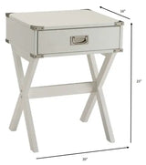 Modern White X Shape Wooden Storage End Table - Homeroots - Flyclothing LLC