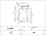 23" Brown Solid Wood End Table - Homeroots