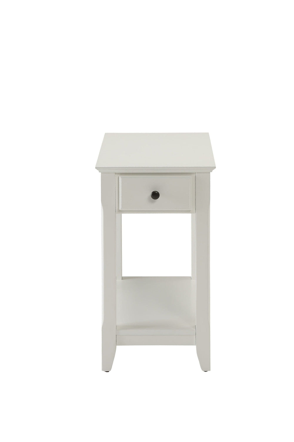 23" White Solid and Manufactured Wood End Table With Drawer And Shelf - Homeroots - Flyclothing LLC