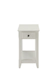 23" White Solid and Manufactured Wood End Table With Drawer And Shelf - Homeroots - Flyclothing LLC