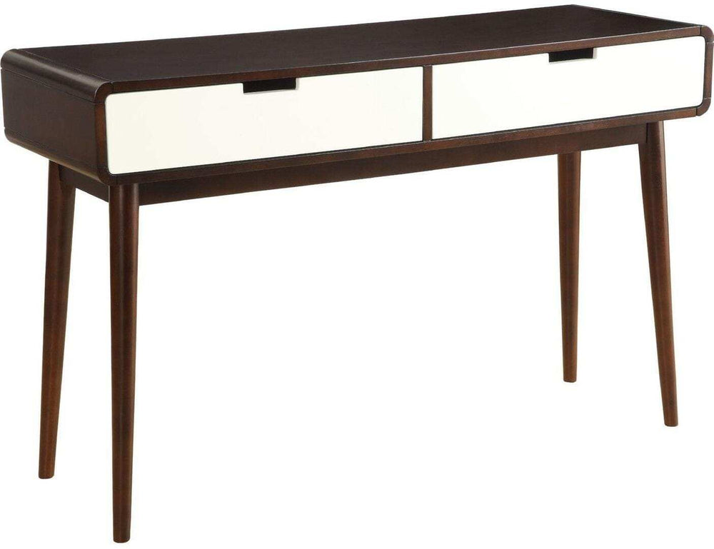 Mahogony And White Double Drawer Console Table - Homeroots - Flyclothing LLC